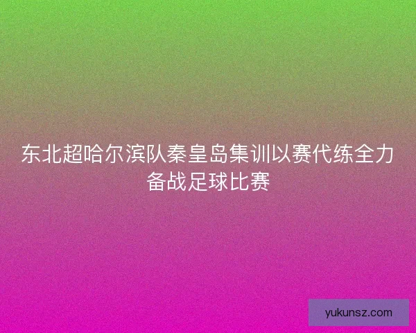 东北超哈尔滨队秦皇岛集训以赛代练全力备战足球比赛 东北超哈尔滨队秦皇岛集训以赛代练全力备战足球比赛