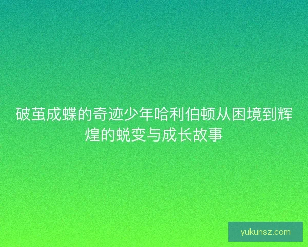 破茧成蝶的奇迹少年哈利伯顿从困境到辉煌的蜕变与成长故事
